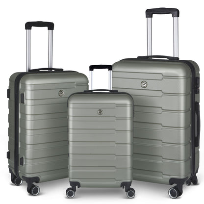 Luggage Suitcase 3 Piece Sets Hardside Carry-On Luggage With Spinner Wheels 20" / 24" / 28"