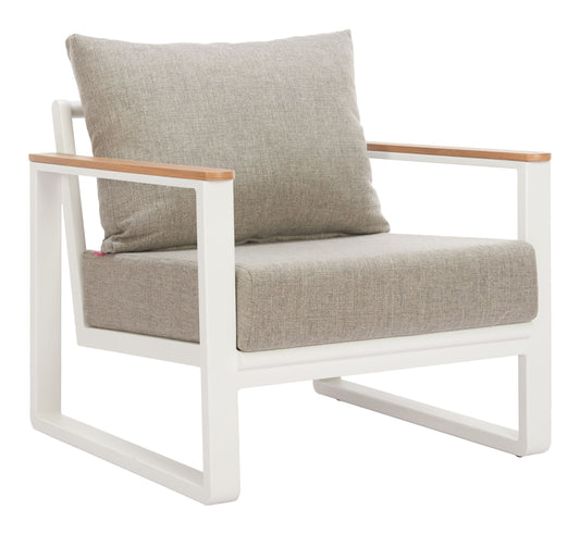 Welt - Outdoor Armchair - Taupe & White