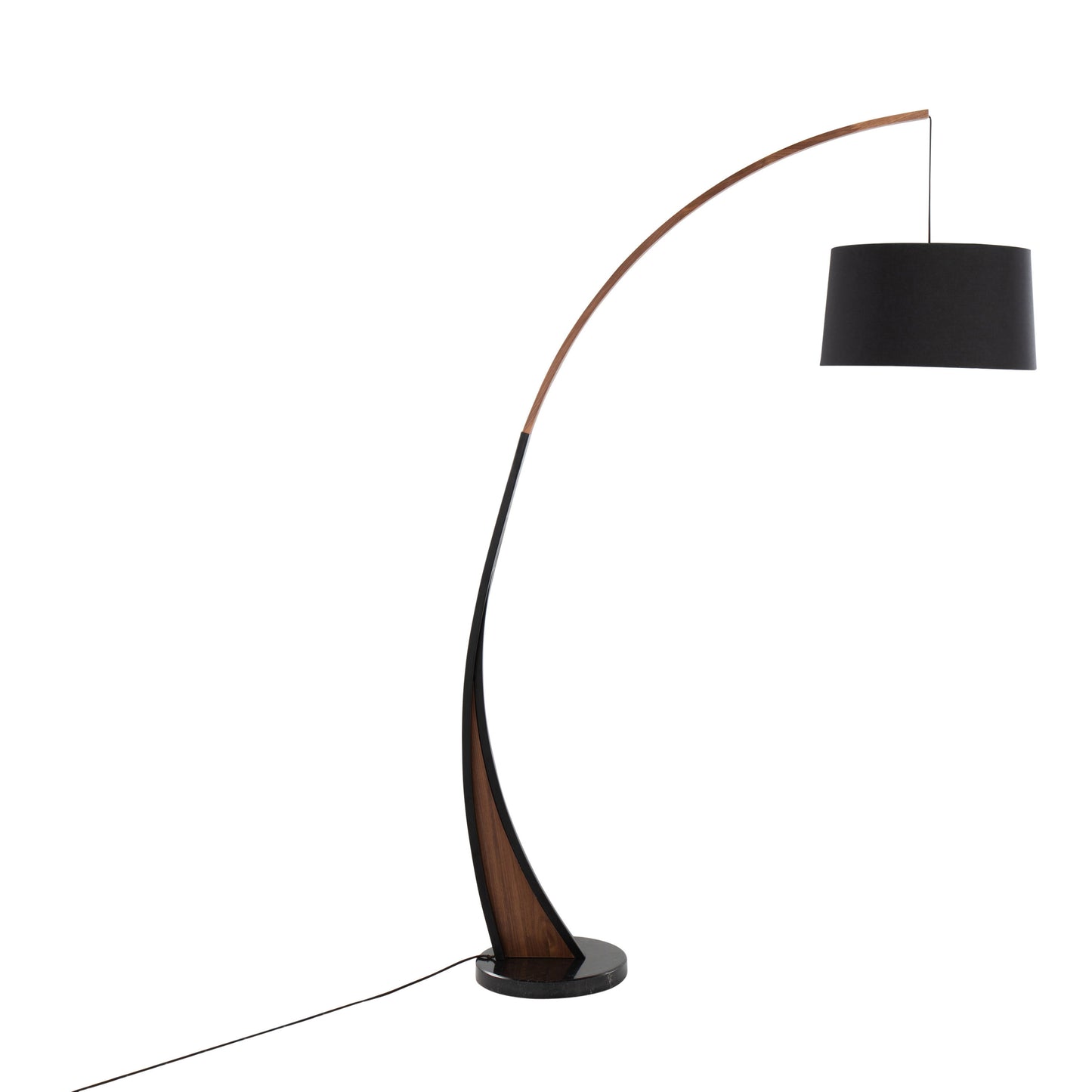 Noah - Mid-Century Modern Floor Lamp - Walnut