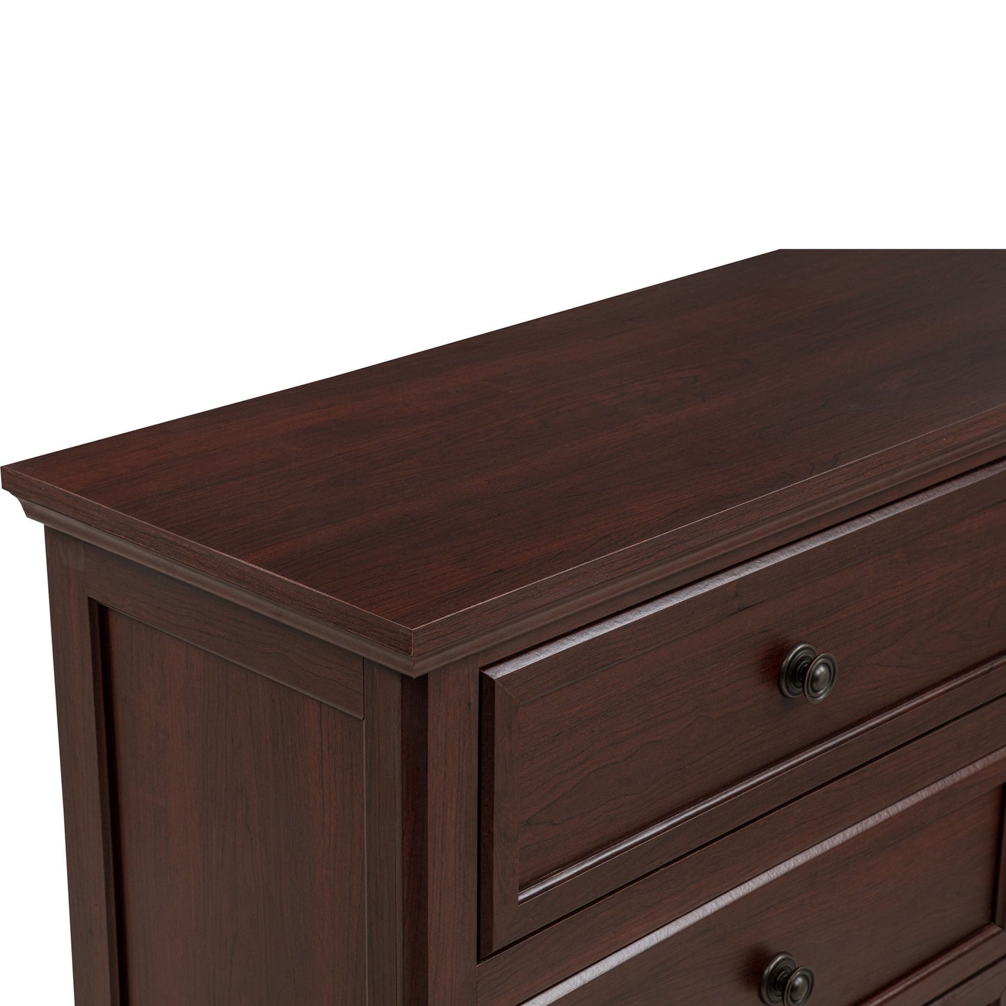 1 Piece Dresser, 6 Drawer Storage, Bedroom Furniture - Brown / Cherry
