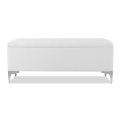 Madelyn - Modern Storage Bench - Bright White Dye