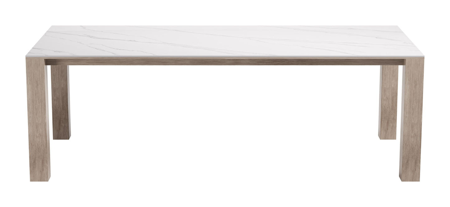 Leilani - Rectangular Dining Table - White / Light Brown
