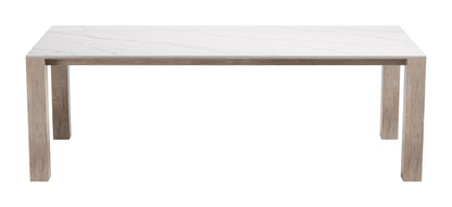 Leilani - Rectangular Dining Table - White / Light Brown