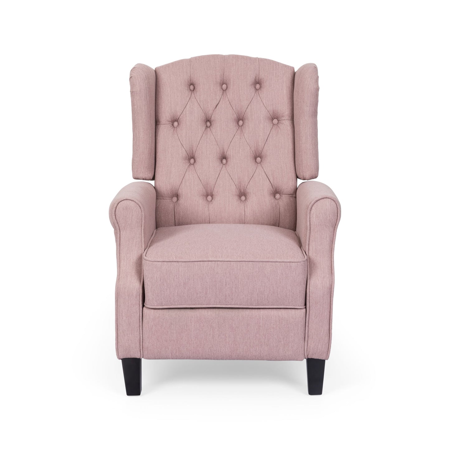 Wide Manual Wing Chair Recliner - Light Pink