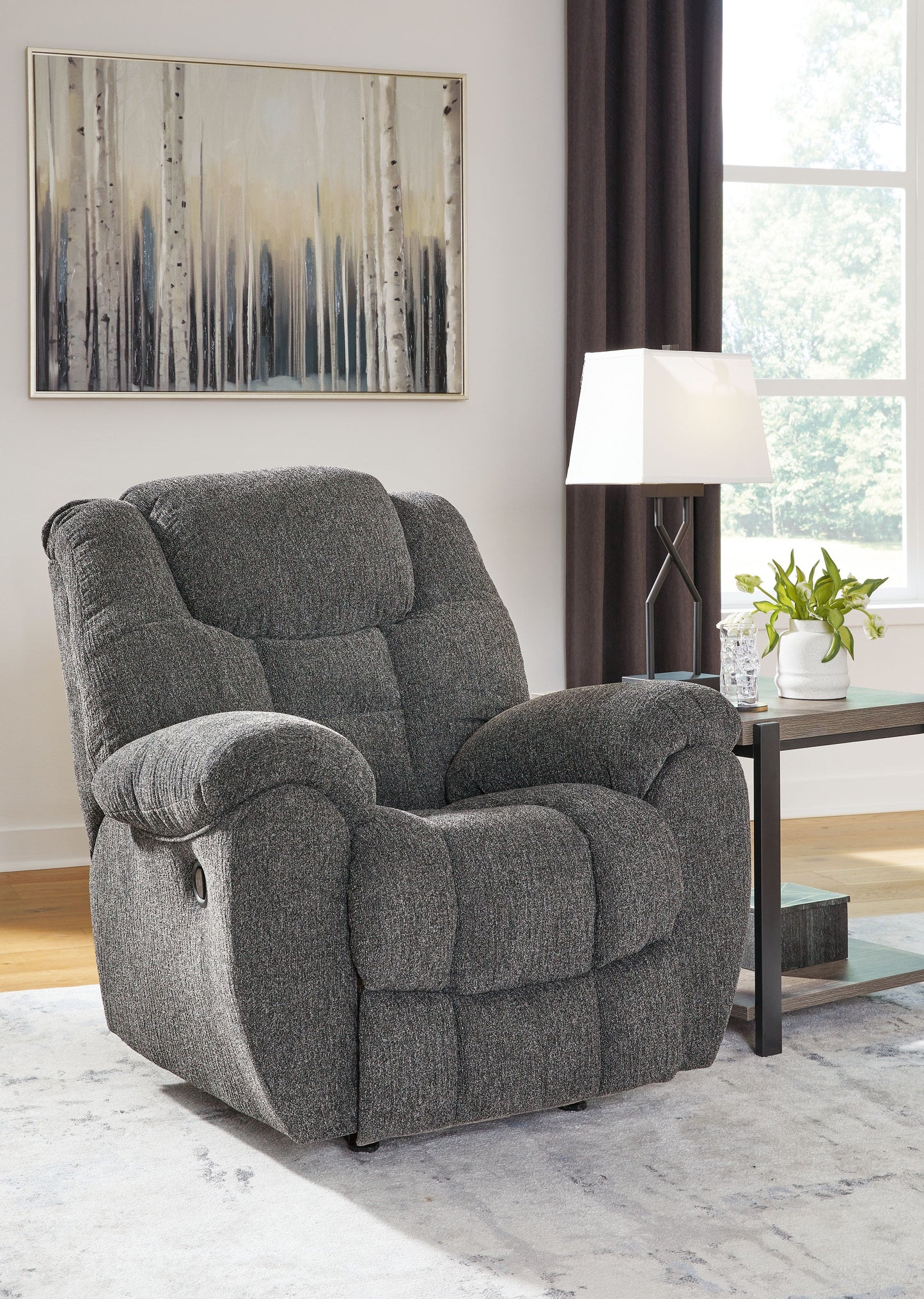 Foreside - Charcoal - Rocker Recliner