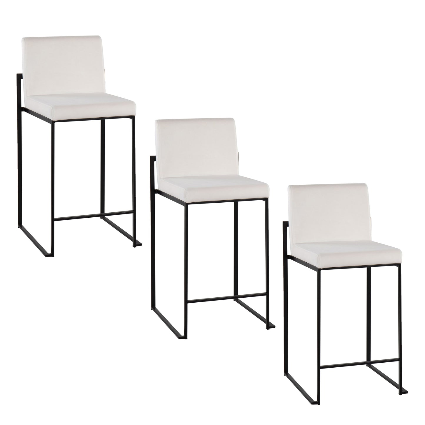 Fuji - Contemporary Modern Elegance, High Back Counter Stool