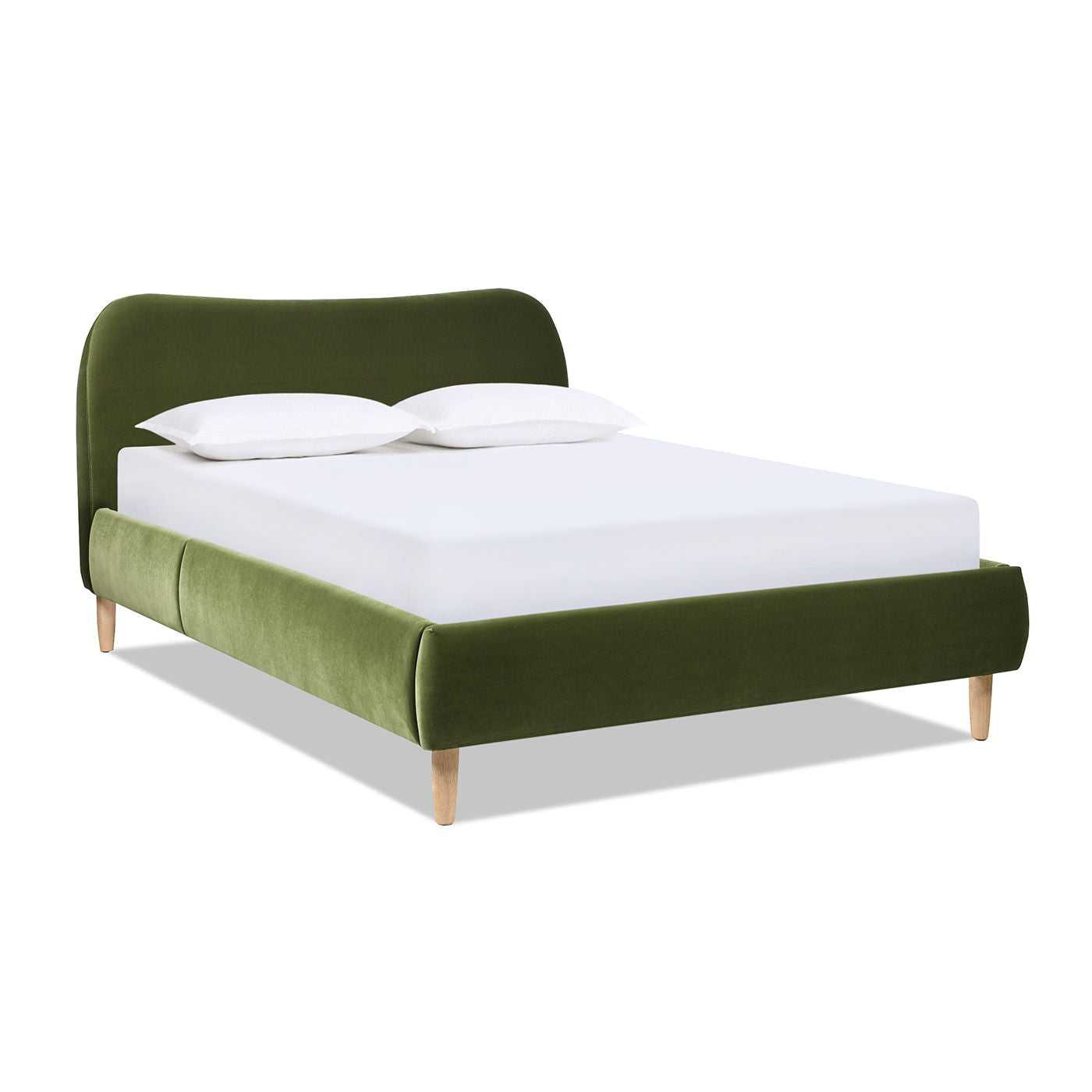 Roman - Curved Headboard Upholstered Platform Bed