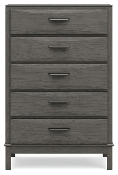 Triscanna - Five Drawer Chest - Gray