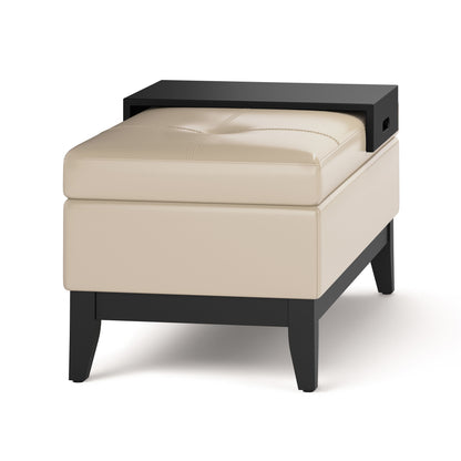 Oregon - Contemporary Storage Ottoman Bench With Tray