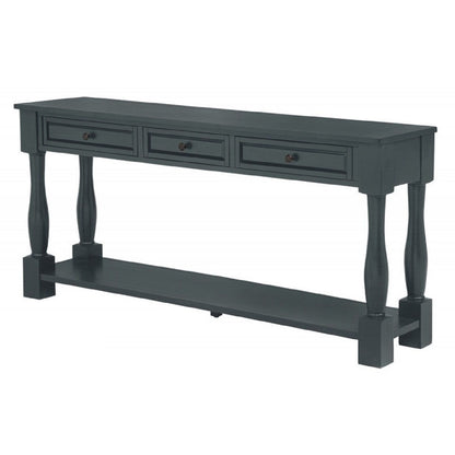 Long Console Table With Drawers And Shelf