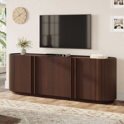 TV Stand With Fluted Tambour Style Door
