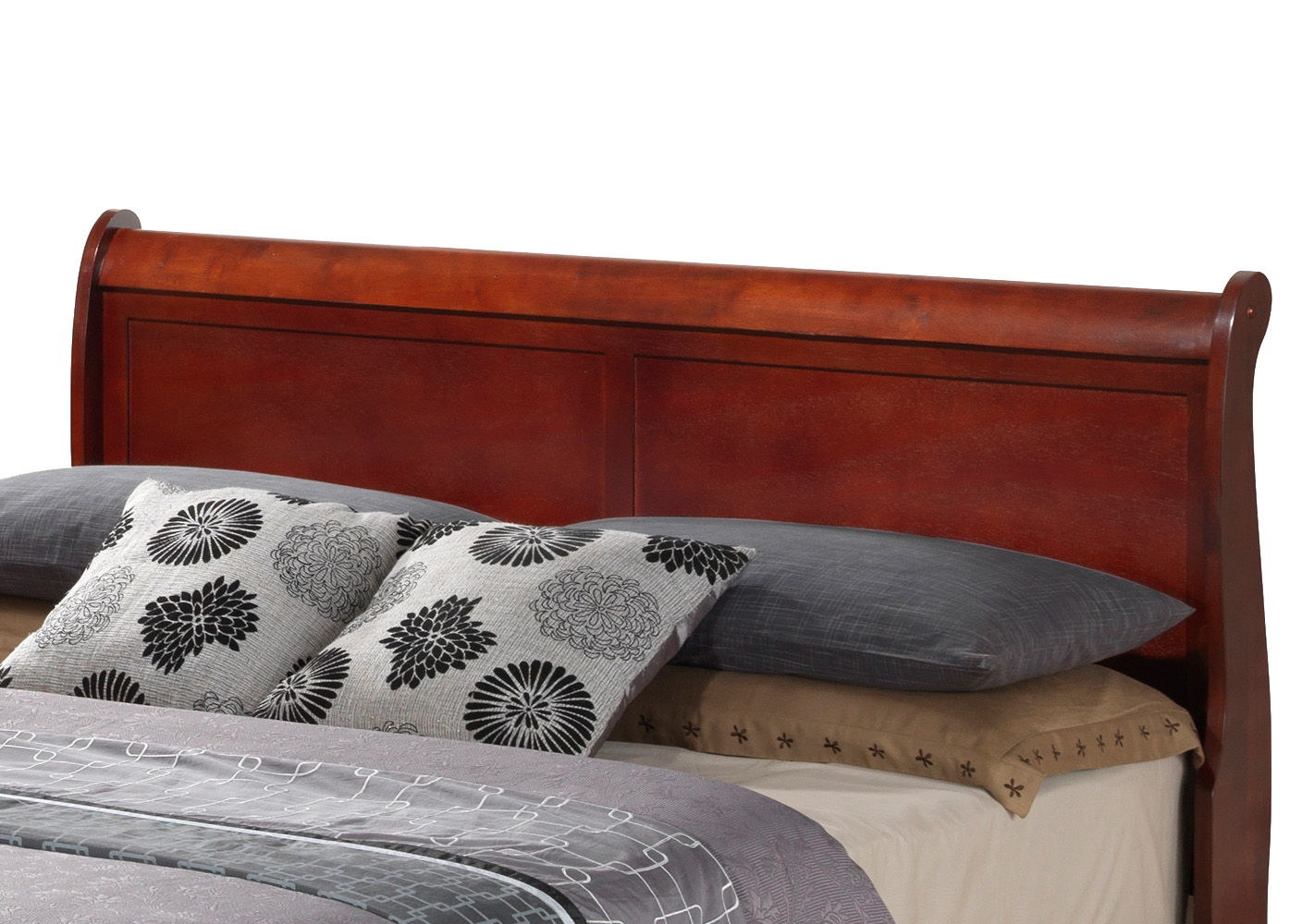 Louis Phillipe - Sleigh Bed With Low Footboard