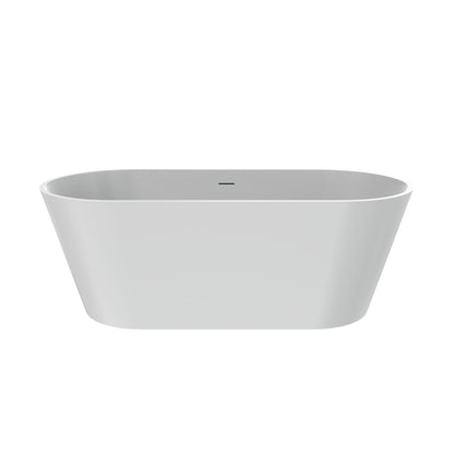 Solid Surface Freestanding Soaking Bathtub & Ergonomic Design