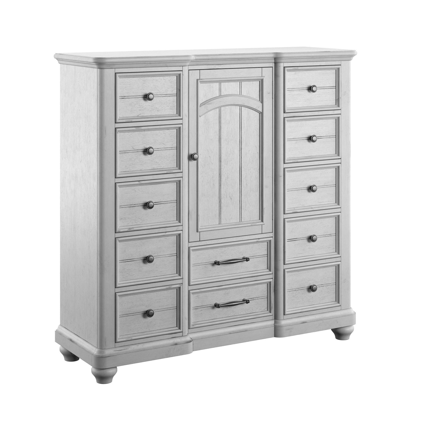 Mariano - 12 Drawer Master Chest With Cabinet - Gray