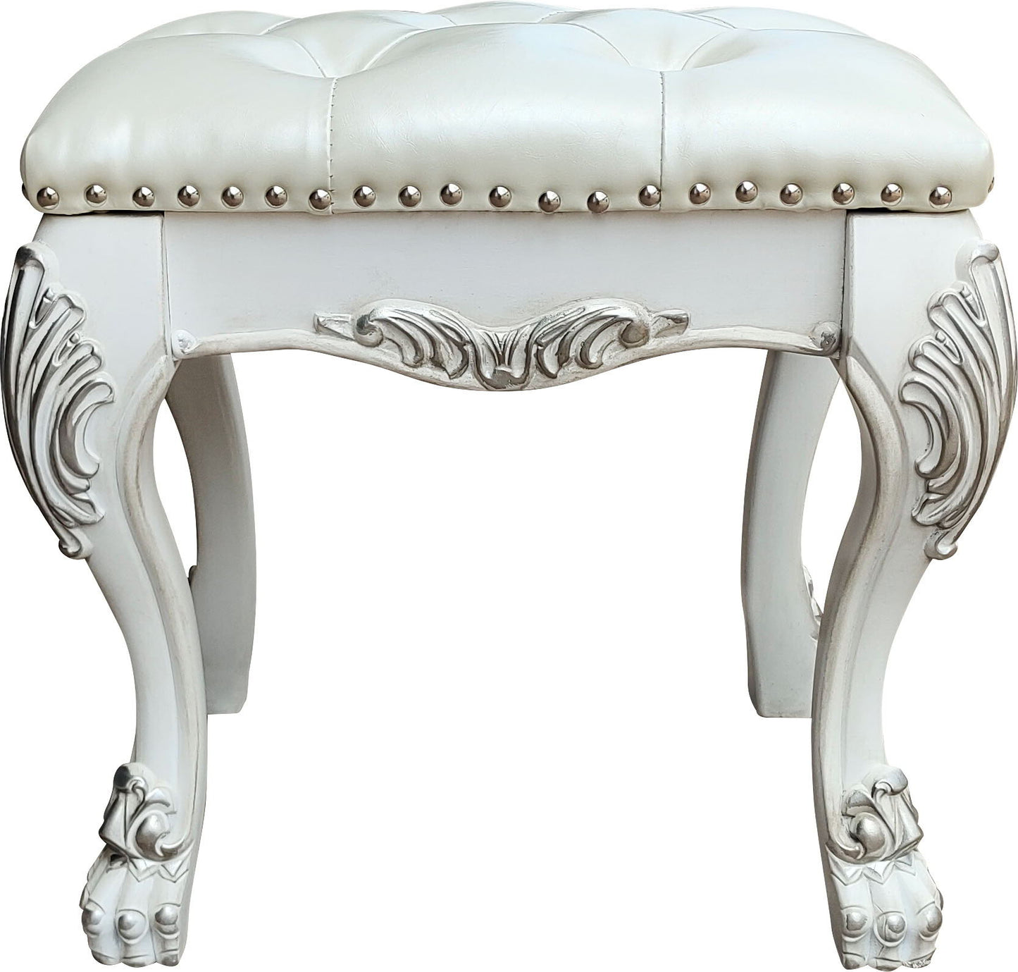 Dresden II - Vanity Stool - Bone White