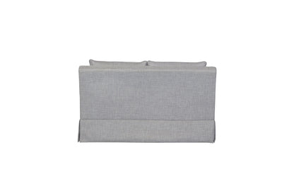 Loveseat With Skirt And Reversable Cushions And 2 Pillows - Light Gray