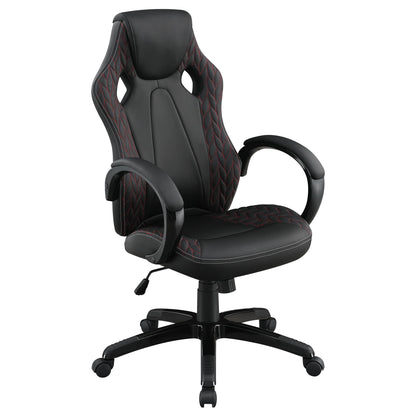 Norset - Upholstered Adjustable Home Office Desk Chair - Black
