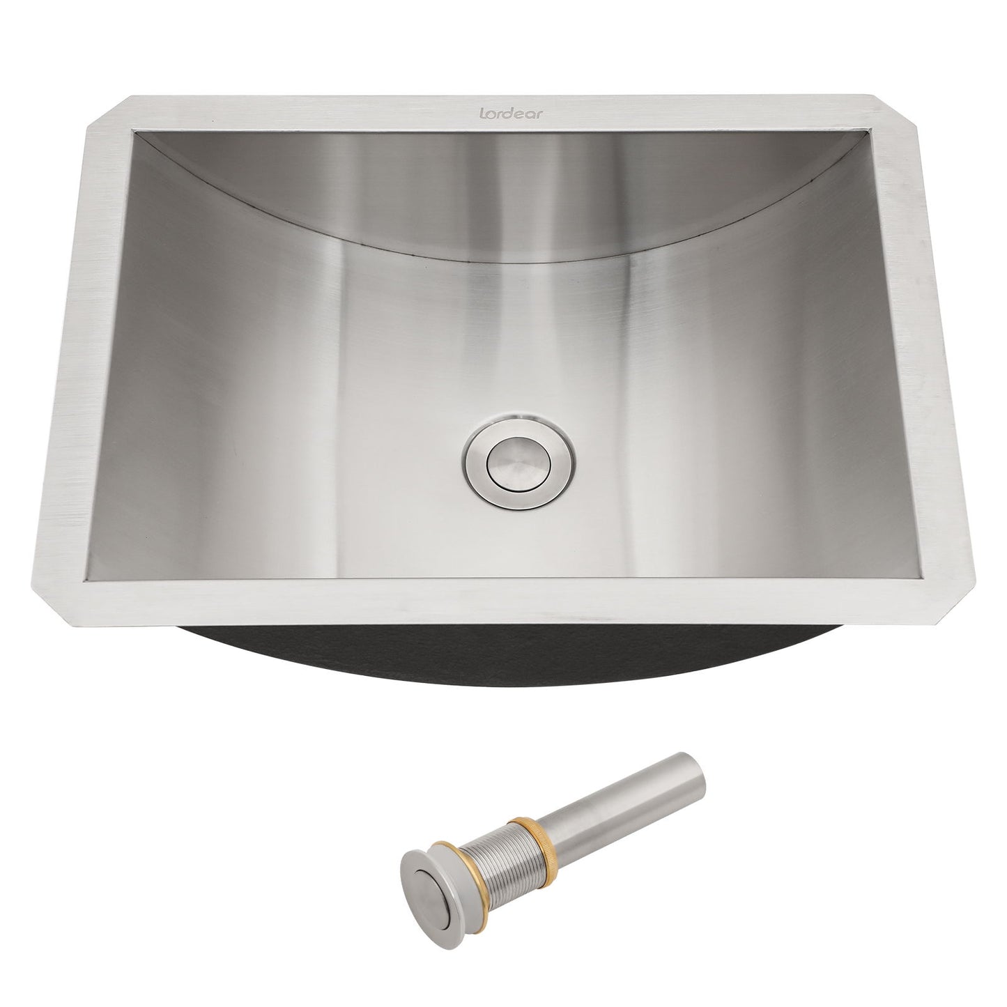 Undermount Bathroom Sink With Pop Up Drain, Durable Material, Easy Clean Nano Finish - Brushed Nickel