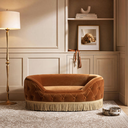 Monroe - Dog Sofa Bed - Burnt Orange