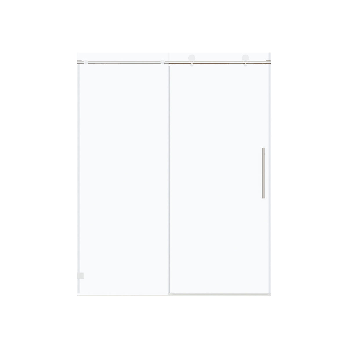 Frameless Single Sliding Soft Close Shower Doors, 5 / 16" Sgcc Tempered Glass - Chrome