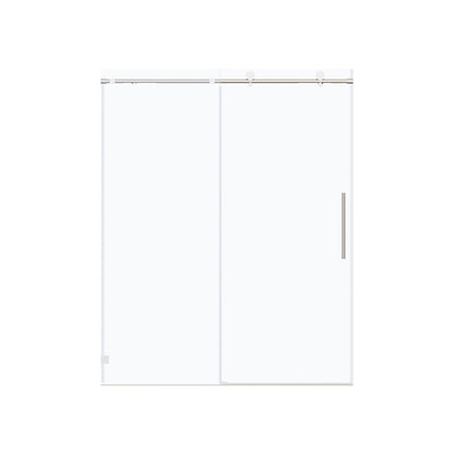 Frameless Single Sliding Soft Close Shower Doors, 5 / 16" Sgcc Tempered Glass - Chrome