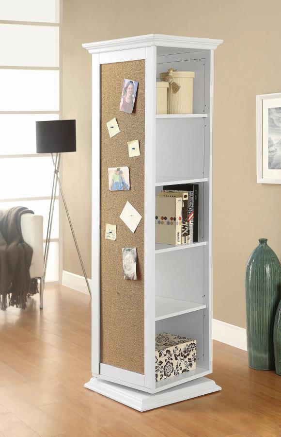 Robinsons - Swivel Accent Cabinet With Cork Board