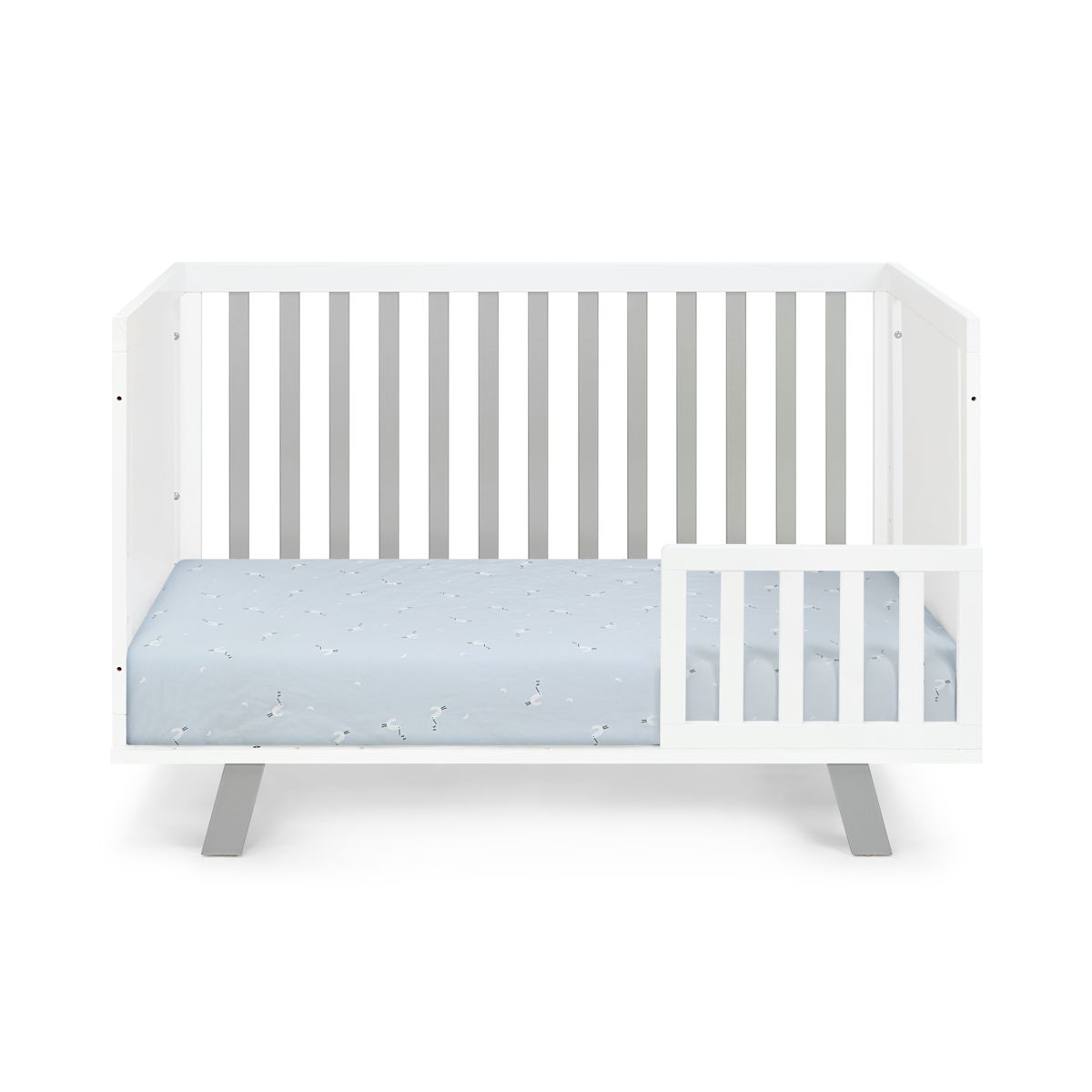 Livia - 3-in-1 Convertible Island Crib - White Frame