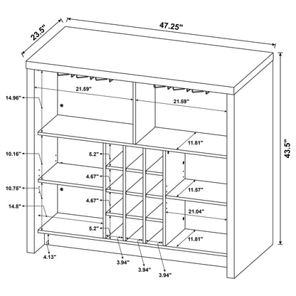 Irving - Freestanding Home Bar With Wine Storage