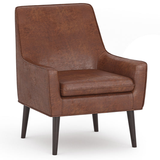 Robson - Accent Chair - Distressed Saddle Brown