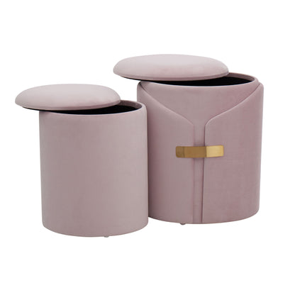 Dahlia - Contemporary / Glam Nesting Ottoman Set