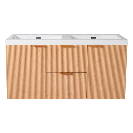 Modern Wall Mounted Bathroom Vanity, Soft Close Doors