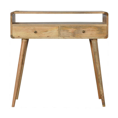 Curved Chestnut Console Table