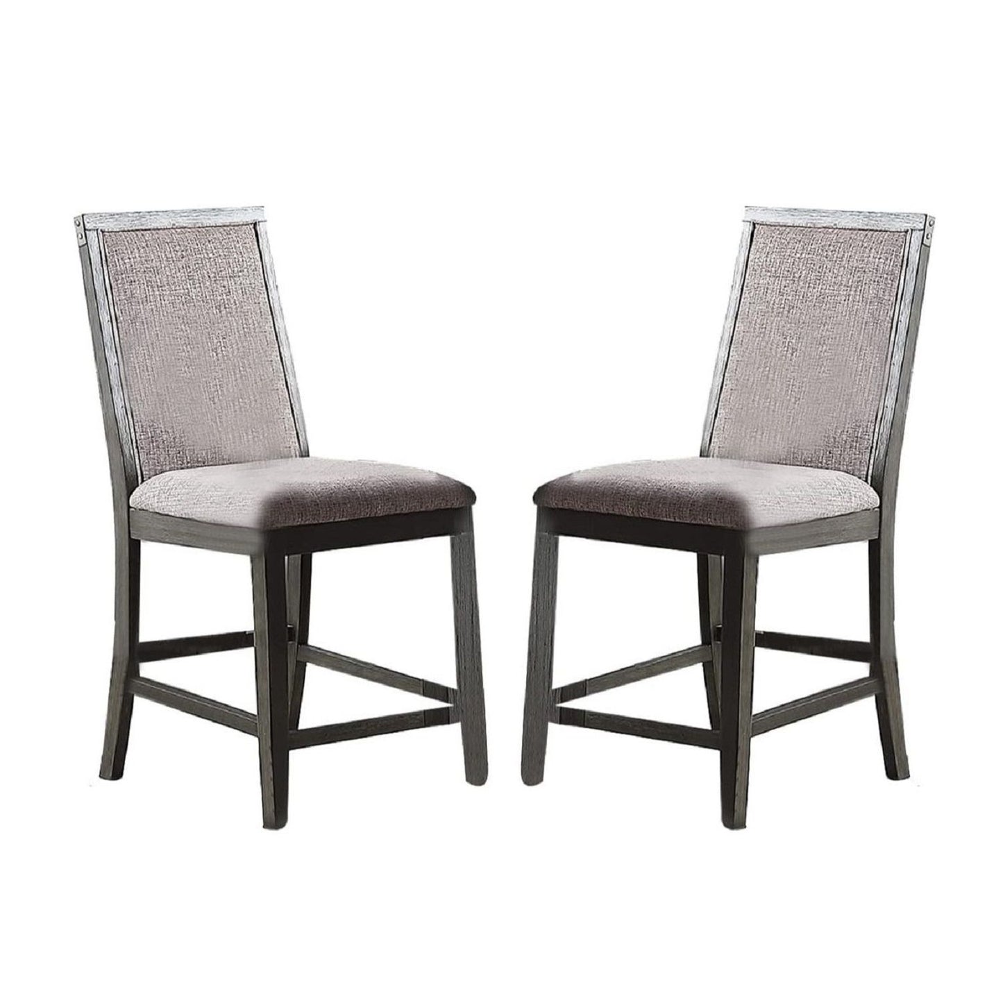 Upholstered Dining Chairs Counter Height (Set of 2) - Gray