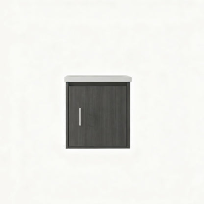 Floating Bathroom Vanity Combo, Wall Mounted Cabinet With Sink & Soft Close Doors For Small Bathrooms