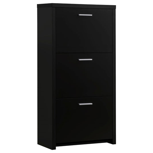 3 Drawer Shoe Rack - Black