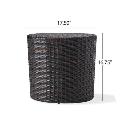 Barrel Side Table With Handcrafted Details