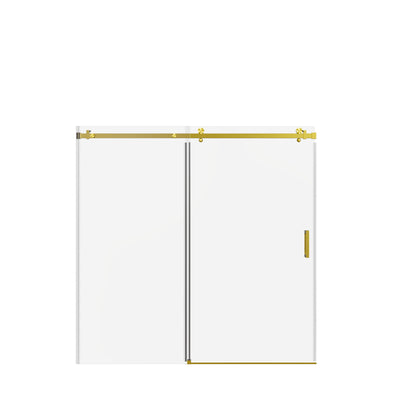 Frameless Single Sliding Shower Door, Sgcc Tempered Glass, Reversible