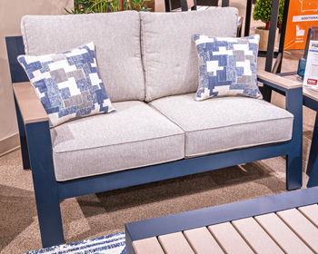 Mabry Shores - Loveseat With Cushion - Blue