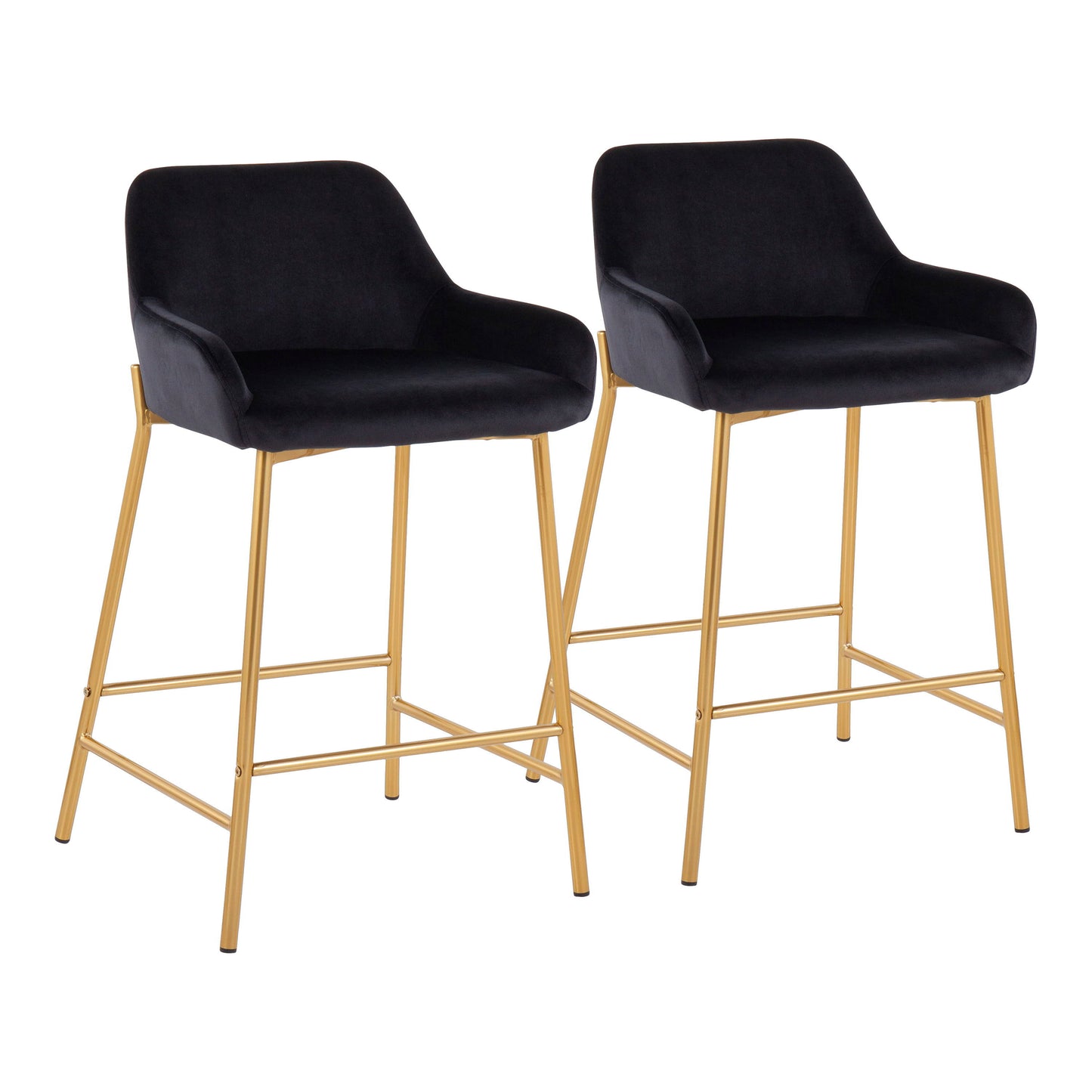 Daniella - Contemporary / Glam Fixed Height Counter Stool (Set of 2)