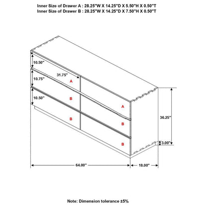 Winslow - 6-Drawer Dresser - Smokey Walnut