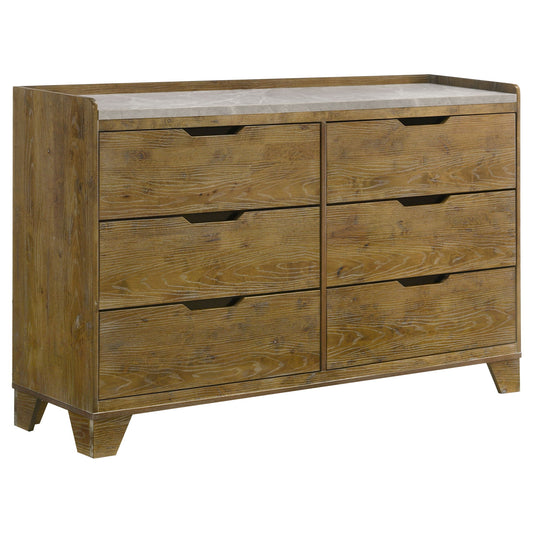 Packard - 6 Drawer Dresser - Oak