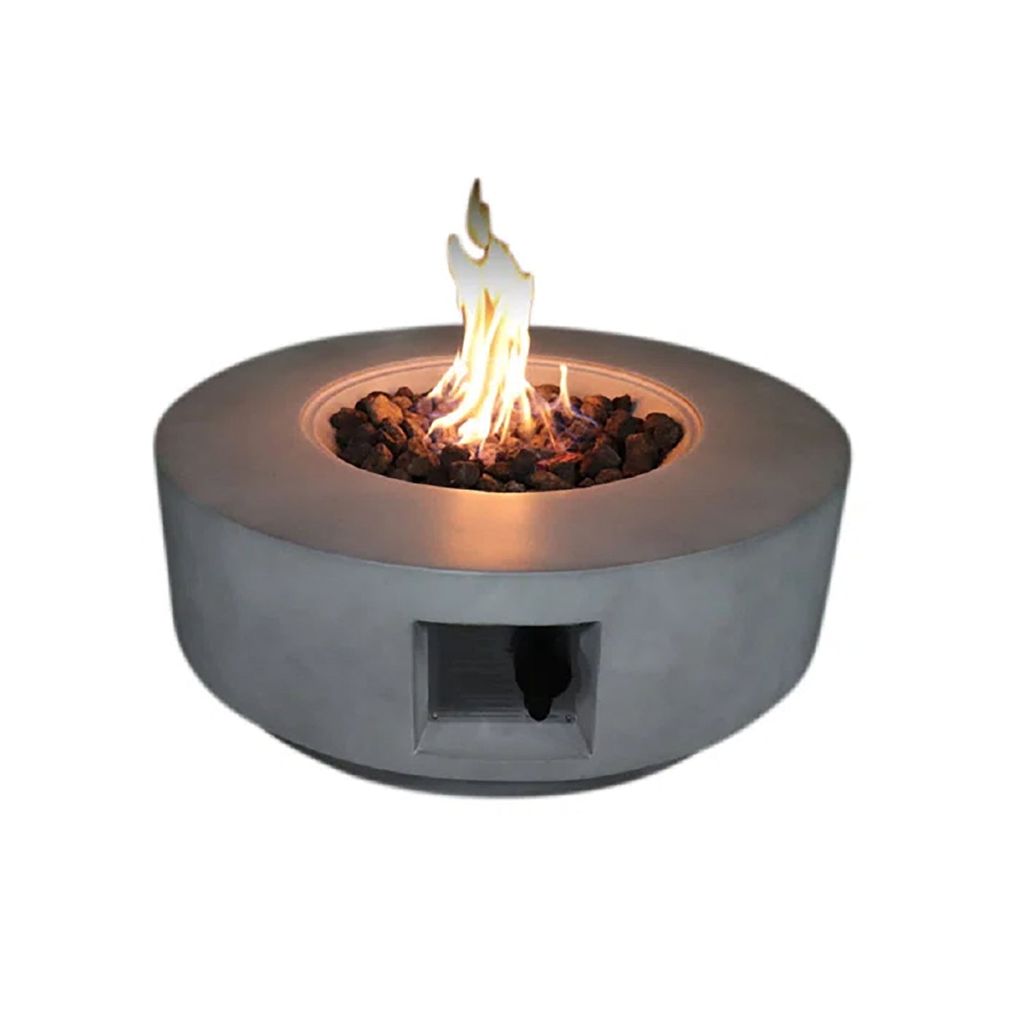 Reinforced - Propane Gas Outdoor Fire Pit Table With Lid