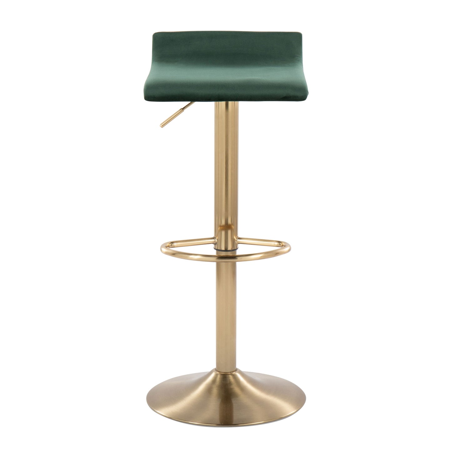 Ale - Contemporary Adjustable Height Barstool With Swivel With Oval Footrest (Set of 2)
