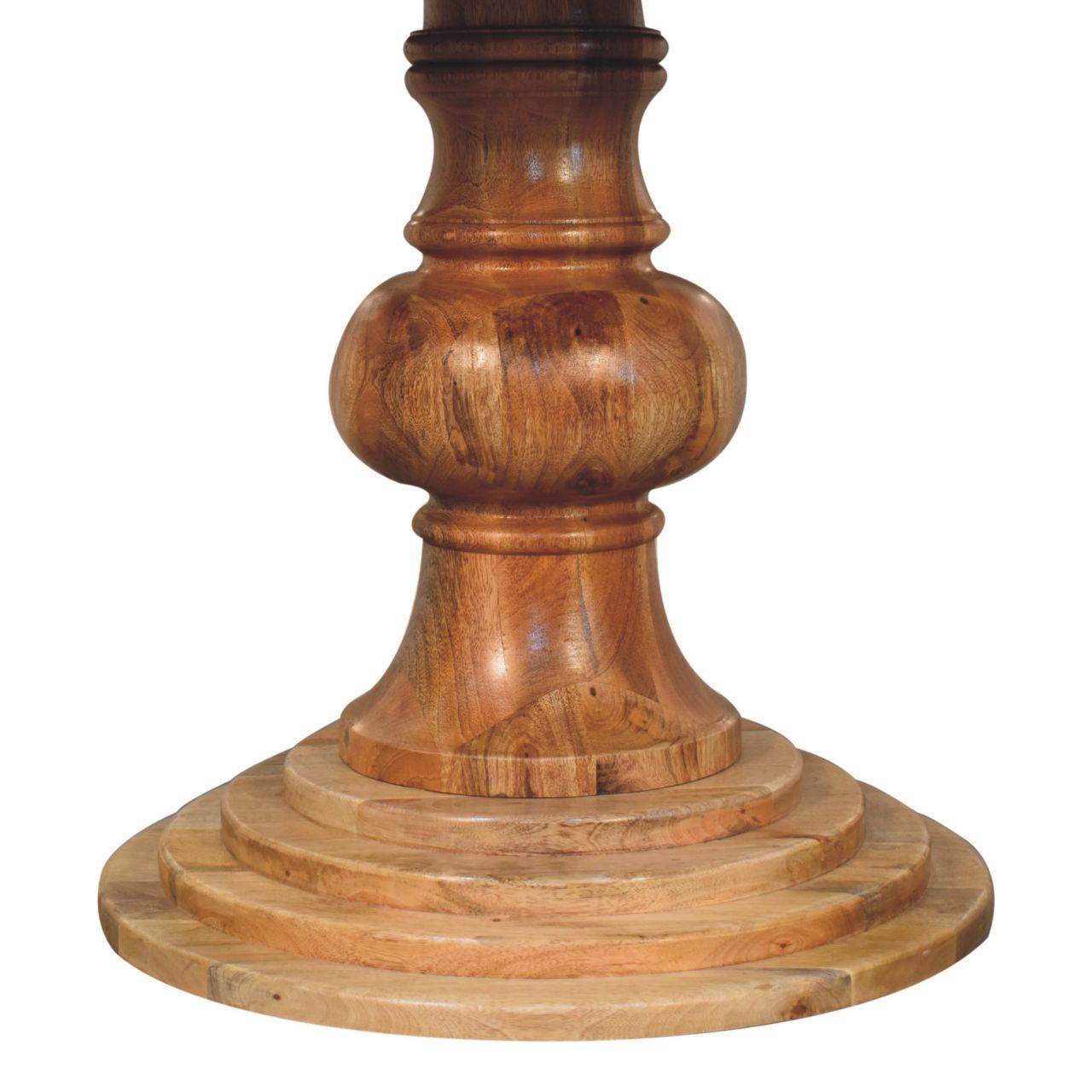 Round Turned Dining Table - Oak