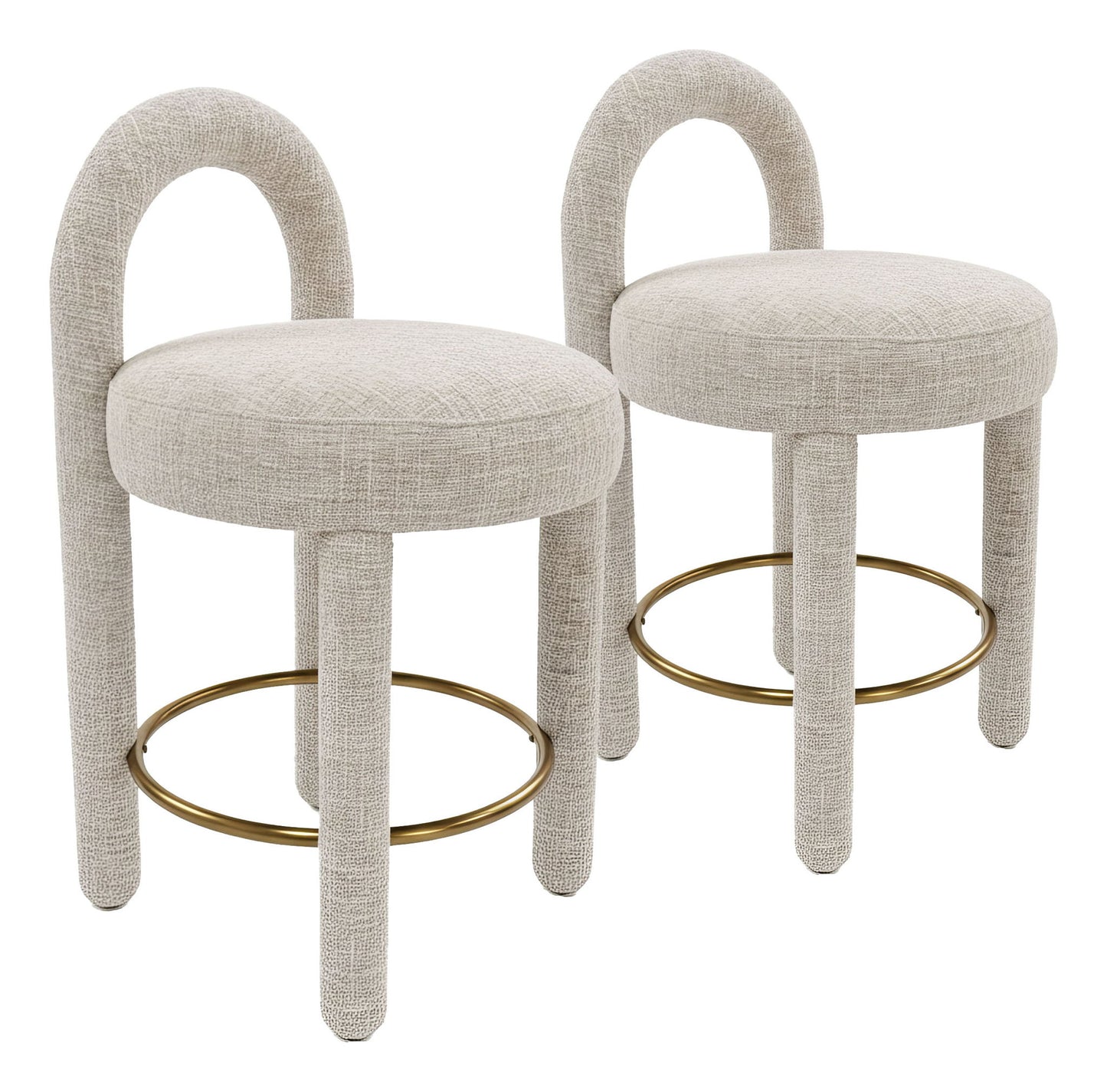 Curco - Counter Stool (Set of 2) - Gray