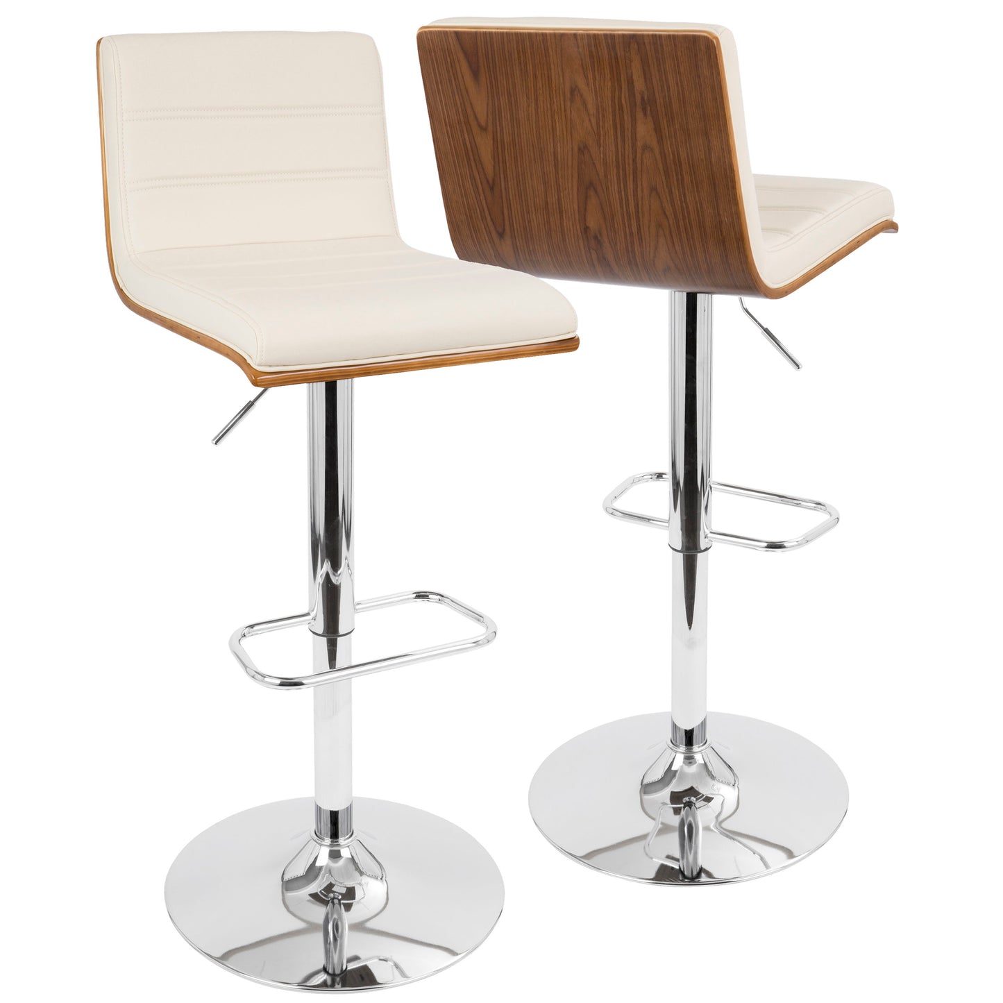 Vasari - Mid Century Modern Adjustable Barstool With Swivel