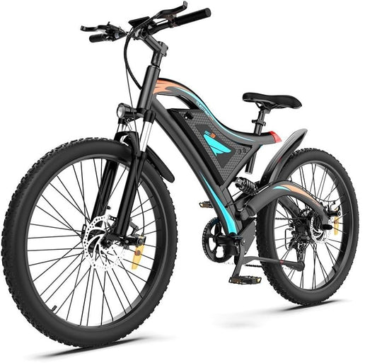 Electric Bicycle 500W Motor 26" Fat Tire With 48V / 15Ah Li - Battery S05 - Black