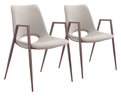 Desi - Dining Chair (Set of 2) Walnut Legs