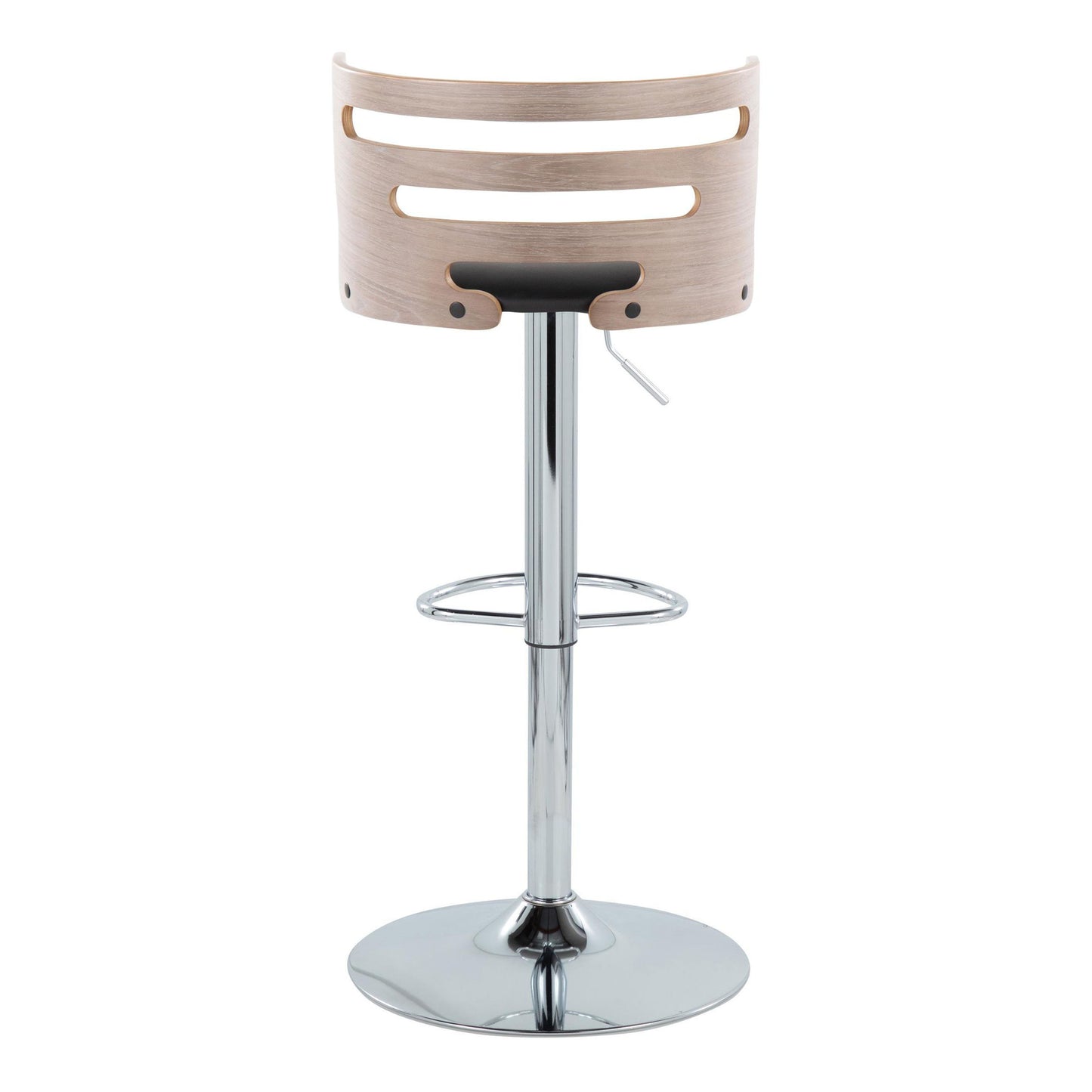 Cosi - Mid-Century Modern Adjustable Barstool With Swivel (Set of 2) - Light Gray / Black