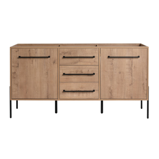 60" Freestanding Bathroom Vanity With Soft Close Doors And Drawers, (Vanity Only) - Imitative Oak